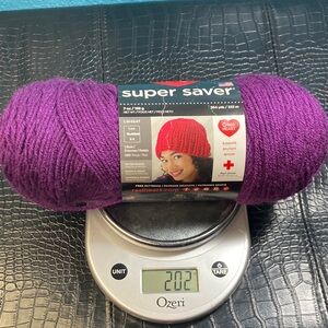 NEW Red Heart Super Saver 7 oz Color: Dark Orchid Purple Acrylic Yarn